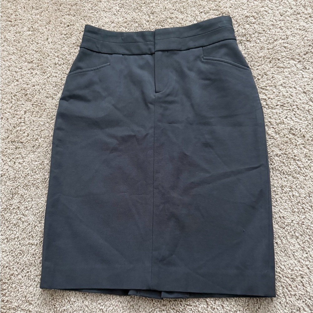 Banana Republic Charcoal Gray Black Pencil Skirt Size 0 NWT